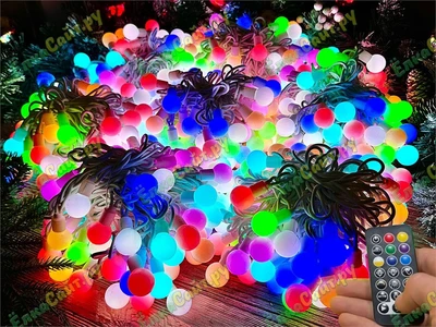 Гирлянда нить уличная 70 м. 560 диодов SMART RGB (шар 2,3 см.), пульт, белый каучук, IP65 - 70-Q525B CEIMAR 646115549