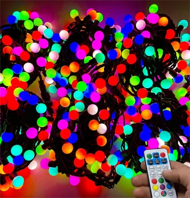 Гирлянда нить уличная 100 м. 800 диодов SMART RGB (шар 2,3 см.), пульт, черный каучук, IP65 - 100-Q523H CEIMAR 2026661426