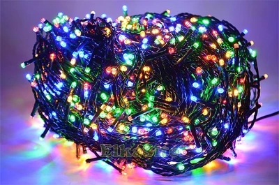 Гирлянда Нить Клип Лайт 50м. 500 разноцветных диодов, зеленый пвх - 5600-LED500M IP44 LEON LED (LIGHT) 152683454