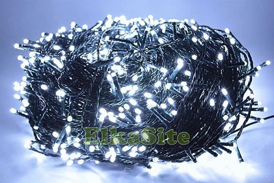 Гирлянда Нить Клип Лайт 50м. 500 белых диодов, зеленый пвх - 5602-W IP44 LEON LED (LIGHT) 239741821