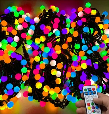 Гирлянда нить уличная 90 м. 720 диодов SMART RGB (шар 2,3 см.), пульт, черный каучук - 90-3787 H IP65 LEON LED (LIGHT) 1638072847