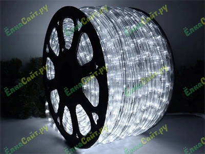 Дюралайт 11 мм. круглый 3000/3 светодиодов цвет белый 100м. - D4 6102W LEON LED (LIGHT) 1935517643
