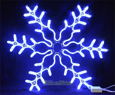Светодиодная снежинка 86см. (дюралайт белый - синий) - 7000-86BW Winner Light 182303656