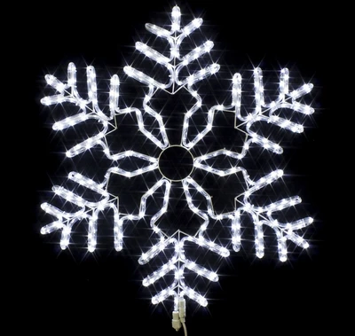Светодиодная снежинка 86см. (дюралайт 11м. белый с мерцанием) - 9105-86W Winner Light 300701988