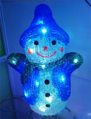 Акриловая фигура СНЕГОВИК 30см., 30 холодных белых LED-огней - 25-40W CEIMAR 104935939