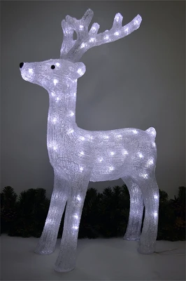 Светящийся Олень 70см., акриловый, белые LED-огни - J1-03 W LEON LED (LIGHT) 1222722118