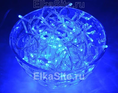 Гирлянда нить 16м. 200 синих диодов, прозрачный пвх - T-LED200-BL LEON LED (LIGHT) 761875759