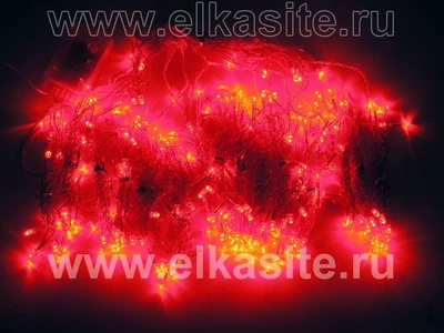 Светодиодный занавес 2x1.5м. 240 красных диодов, прозрачный пвх - 240L4F-RD LEON LED (LIGHT) 1838169692