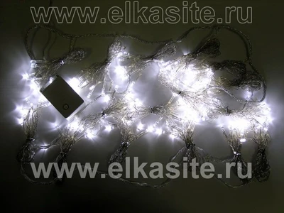Светодиодный занавес 1.5x1.5м. 160 белых диодов, прозрачный пвх - 160L4F-W LEON LED (LIGHT) 1309935191