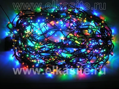 Гирлянда нить 28м. 400 разноцветных диодов, черный пвх - LN-400L-RGB-BK LEON LED (LIGHT) 938512901