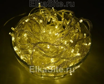 Гирлянда нить 7.5м. 100 теплых диодов, прозрачный пвх - LN-100L-WW LEON LED (LIGHT) 1643159169