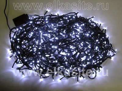 Гирлянда нить 32м. 500 белых диодов, черный пвх - LN-500L-W-BK LEON LED (LIGHT) 1412582081
