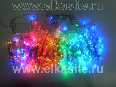 Светодиодный занавес 2x3м. 320 разноцветных диодов, прозрачный пвх - 320L5F-RGB LEON LED (LIGHT) 1075898889