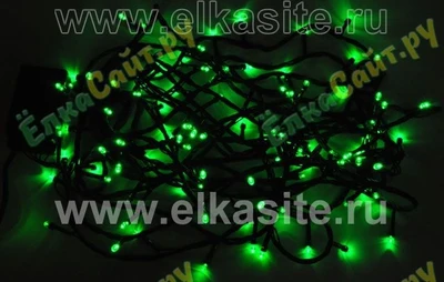 Гирлянда нить 7.5м. 100 зеленых диодов, черный пвх - LN-100L-GR-BK LEON LED (LIGHT) 1329177976
