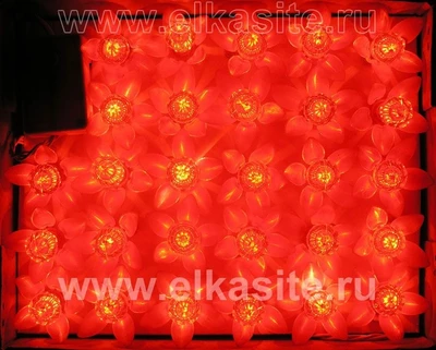 Гирлянда Цветочки 28 красных ламп - 28L07-RD 1064771331