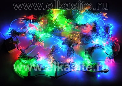 Светодиодный занавес уличный 3.2x3.2м. 640 разноцветных диодов - 640L-RGB 406339761