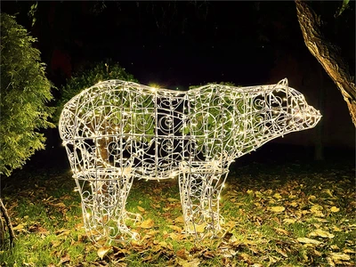 Медведь светодиодный Ажурный уличный 90x157x48 см. цвет теплый, 24V - 17210 ЕлкаСайт 880405042