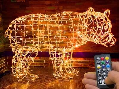 Медведь Мишка светодиодный уличный 95x150x65 см. Хамелеон SMART RGB - 18459 ЕлкаСайт 1244997359