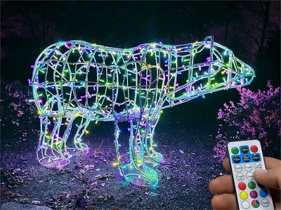 Медведь светодиодный уличный 130x230x75 см. Хамелеон SMART RGB 24V - 18260 ЕлкаСайт 366387373