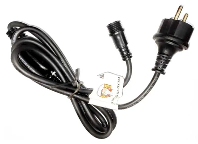 Шнур питания черный для гирлянд IP-65 - 12900 903440715