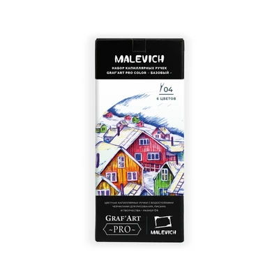 Набор цветных капиллярных ручек Малевичъ GrafArt PRO, базовый, 6 шт 1656948761