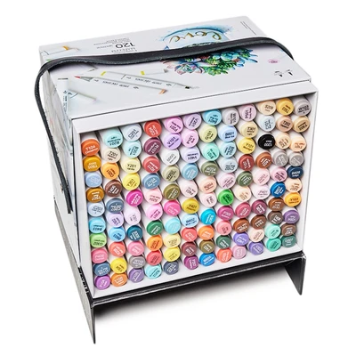 Набор спиртовых маркеров Малевичъ GrafArt Brush, Максимальный, 120 цветов 146784385