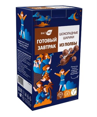 Завтрак готовый из полбы Шоколадные шарики 200г 14557