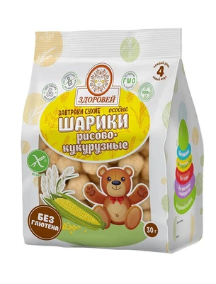 Завтрак сухой “Шарики особые кукурузно-рисовые” 30г 19113