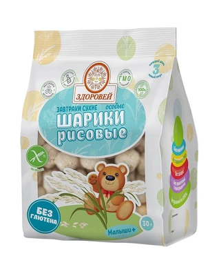 Завтрак сухой “Шарики особые рисовые” 30г 17301