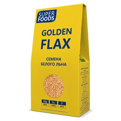 Лён белый семена “Golden flax seeds” 150г 13926