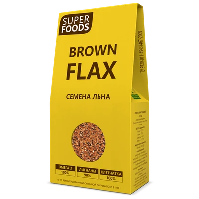 Лён коричневый семена “Brown flax seeds” 150г 13925