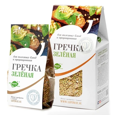 Гречка зелёная для проращивания 500г 13094