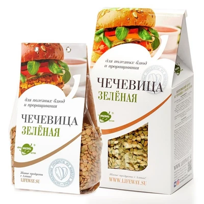 Чечевица зерно для проращивания 500г 13098