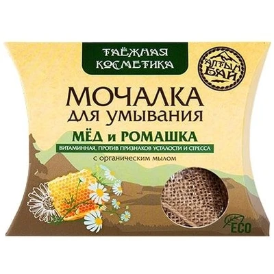 Мочалка для умывания “Мед и ромашка” 60г 17511