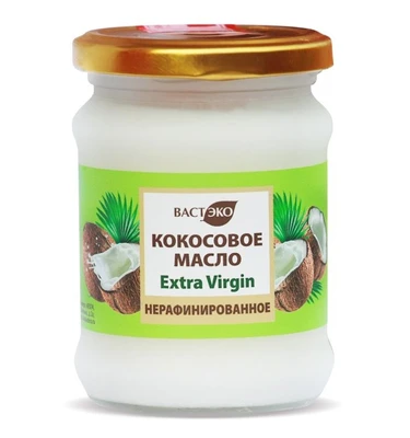 Масло кокосовое нерафинированное Extra virgin, банка 230мл 19198