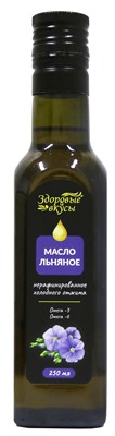 Масло льняное 250мл (Здоровые вкусы) 15708