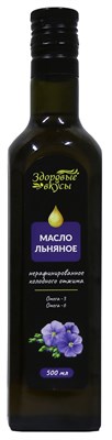 Масло льняное 500мл (Здоровые вкусы) 15709