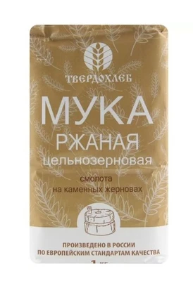 Мука ржаная цз тонкого помола 1кг 19452
