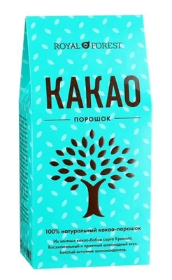 Какао-порошок натуральный 100г (Royal forest) 14595