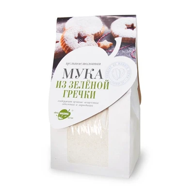 Мука зелёной гречки цельносмолотая 500г 13275