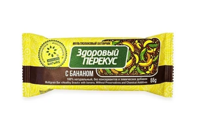 Батончики-мюсли банан “Здоровый Перекус” ш/б 55г 20981