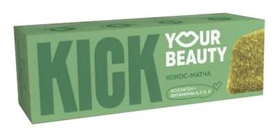 Батончик “KICK beauty” кокос-матча, коллаген и витамины без сахара 38г 20144