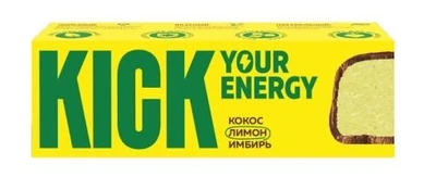 Батончик “KICK energy” кокос с лимоном и имбирем 45 20852