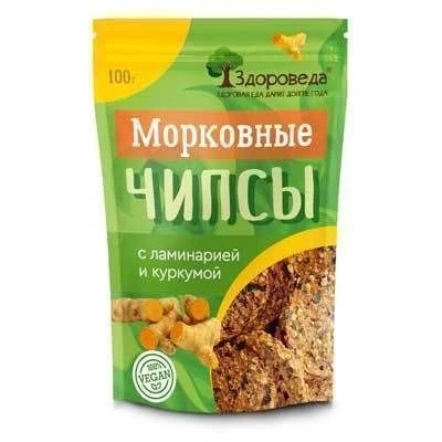 Чипсы морковные с ламинарией и куркумой 100г 16499