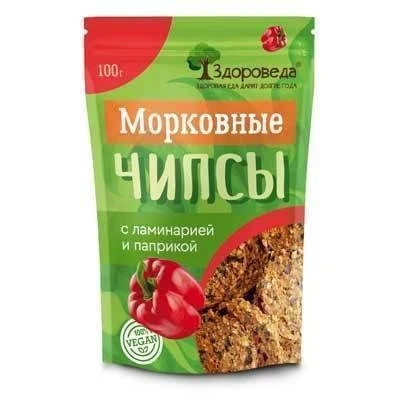 Чипсы морковные с ламинарией оригинальные 100г 16498