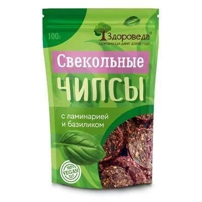 Чипсы свекольные с ламинарией и базиликом 100г 16495