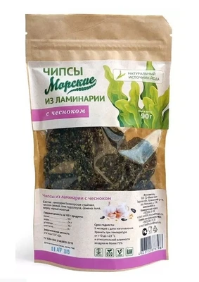 Чипсы из ламинарии “Морские” с чесноком 90г 18901