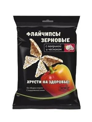 Флайчипсы зерновые с паприкой и чесноком 40г 17166
