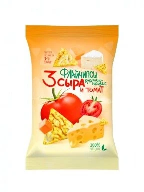 Флайчипсы кукурузно-рисовые 3 сыра и томат 40г 19682