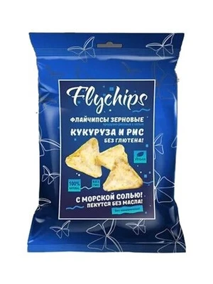 Флайчипсы кукурузно-рисовые с солью без глютена 40г 18089